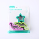 Stainless steel cartoon cookie mold 3pcs