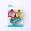 Stainless steel simple series biscuit mold 3pcs