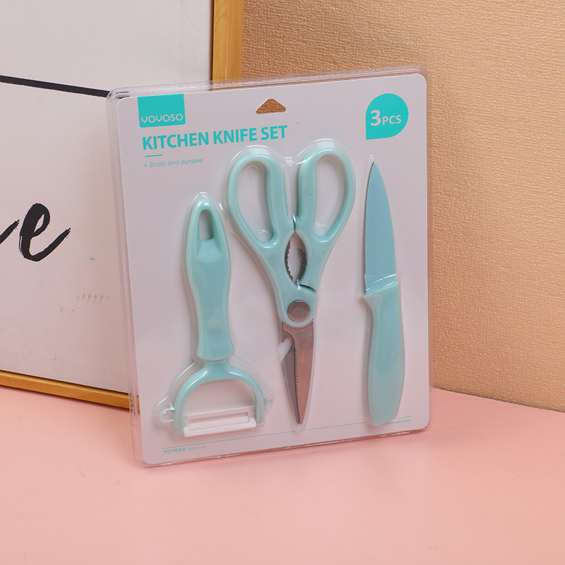 Kitchen knife set (blue)
