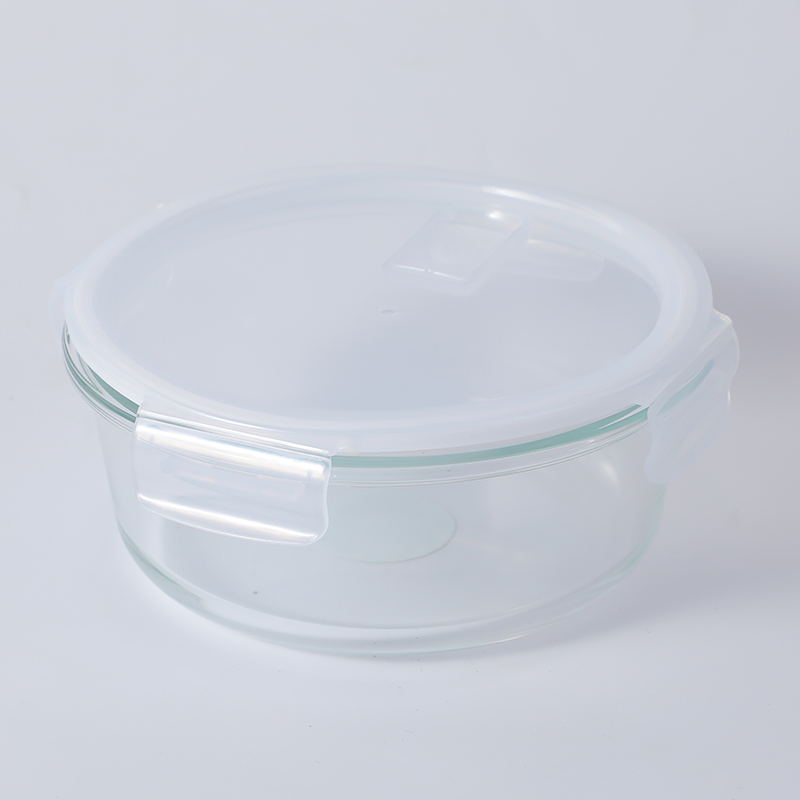 High borosilicate round glass fresh-keeping bowl-970ml