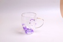 Purple small flowers Glass - 350ml