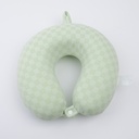 Mosaic Checkered U-shaped pillow - green