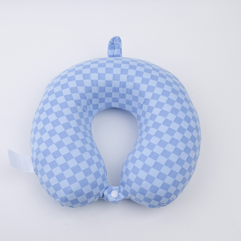 Mosaic Checkered U-shaped pillow - blue