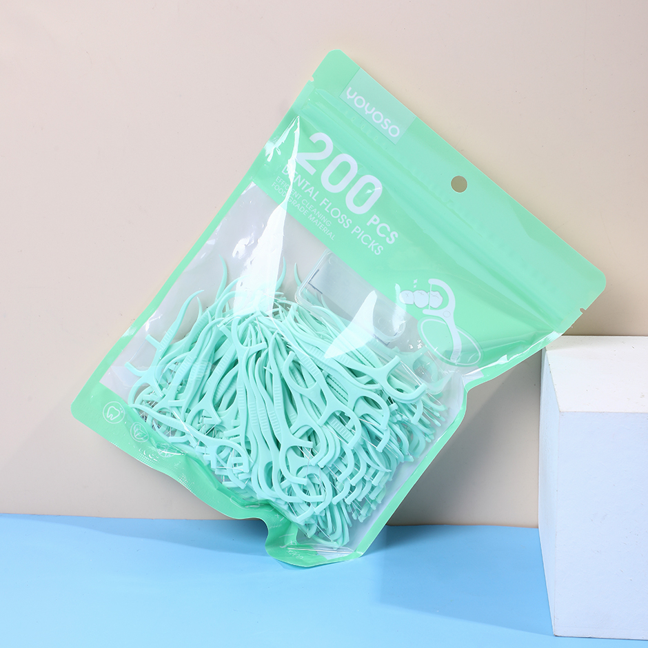 Fine floss bar 200pcs (with box) - Mint green