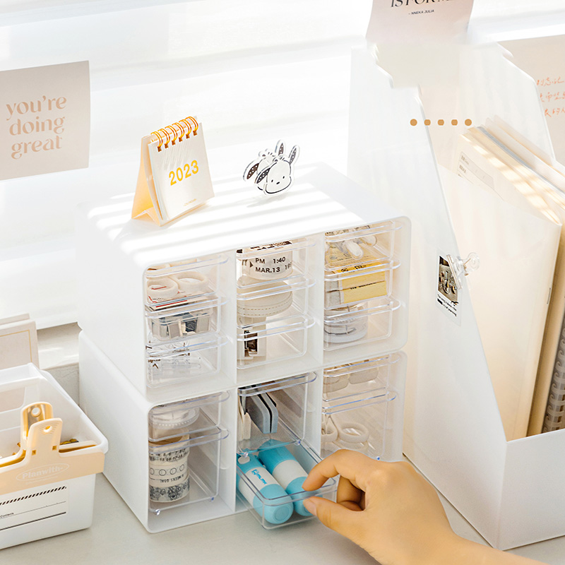 Multi-drawer storage box-large 6 drawers
