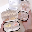 Square portable airtight 7-compartment pill box