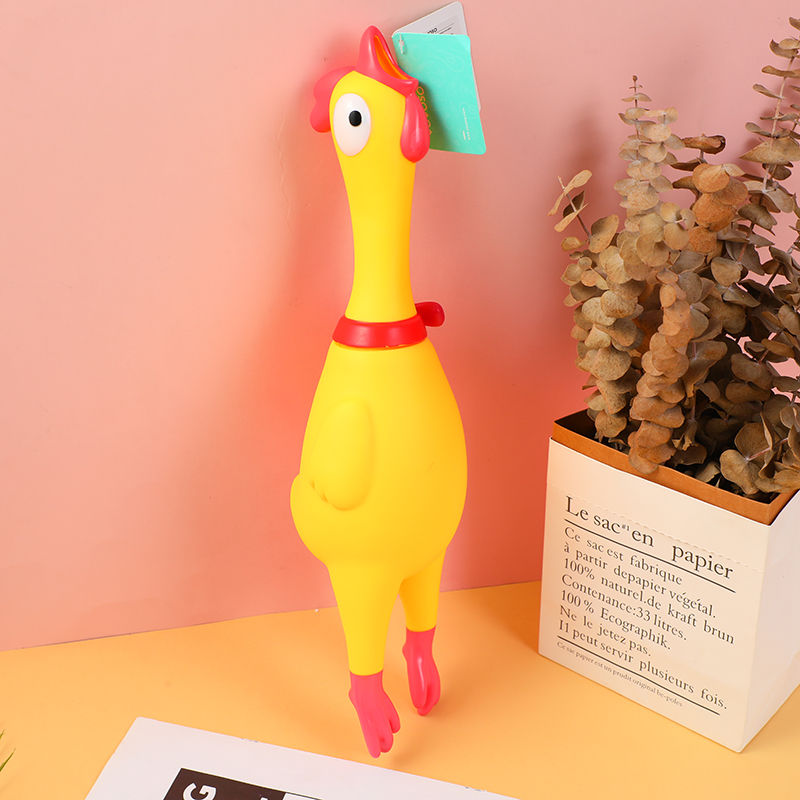Oversized belly screaming chicken decompression toy-yellow