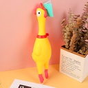 Oversized belly screaming chicken decompression toy-yellow