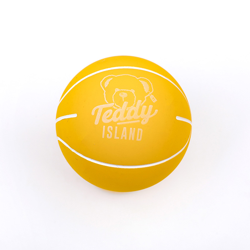 TEDDY ISLAND series rubber ball-6cm (yellow)KQ-5717-2