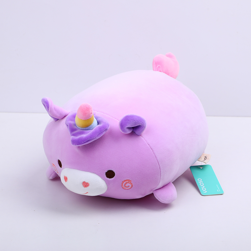 Purple cute animal long pillow plush doll-25cm
