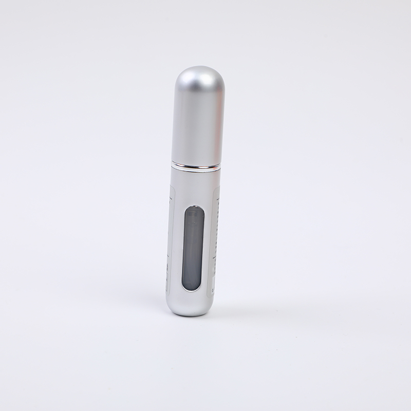 Refillable Perfume  Dispenser Bottle 5ml-Frosted Silver