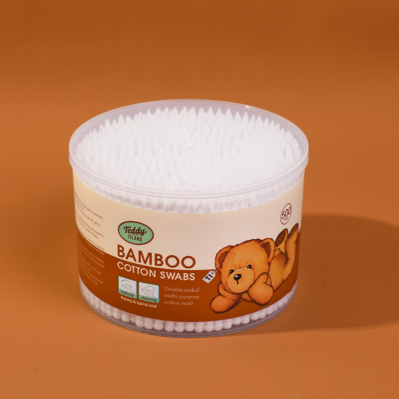 TEDDY ISLAND series double-end bamboo stick cotton swab-500pcs