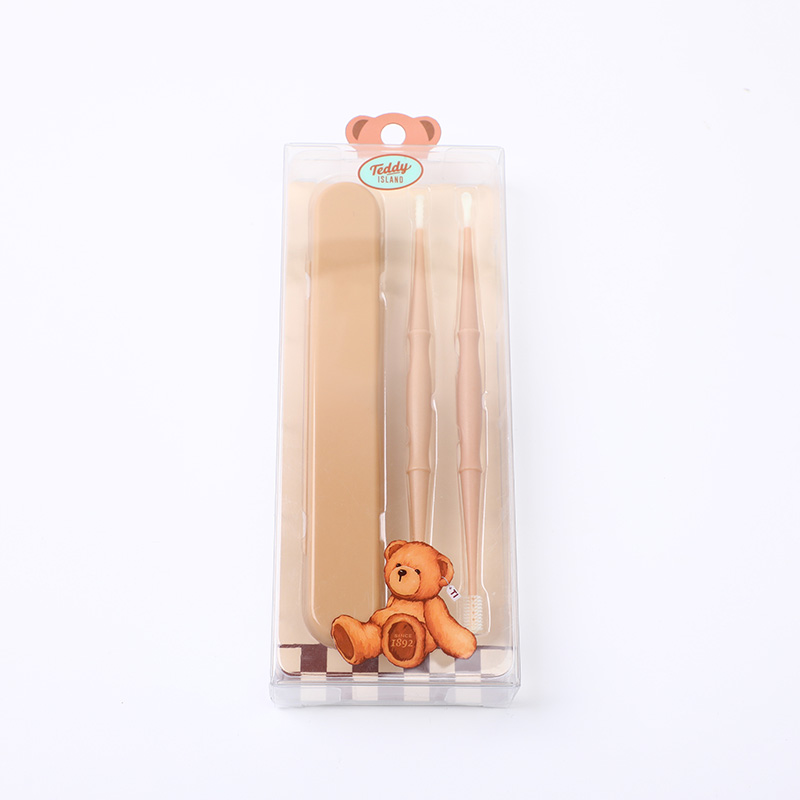 TEDDY ISLAND series comfortable ear pick 2pcs (with storage box)