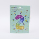 16 inch Small Numbers Aluminum Balloon Rainbow-2-1pcs