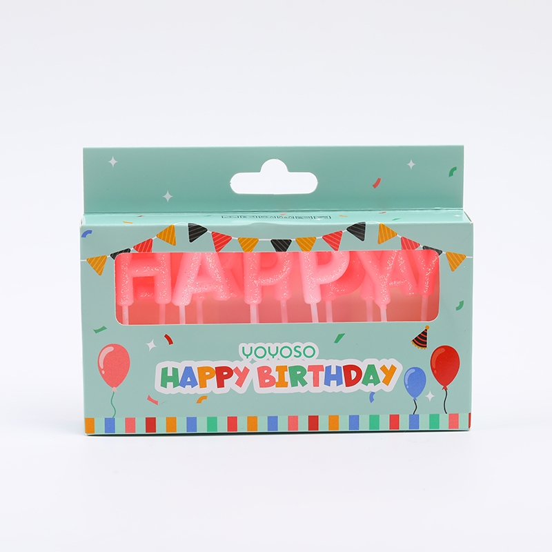 Pink Birthday Candle Set-13pcs