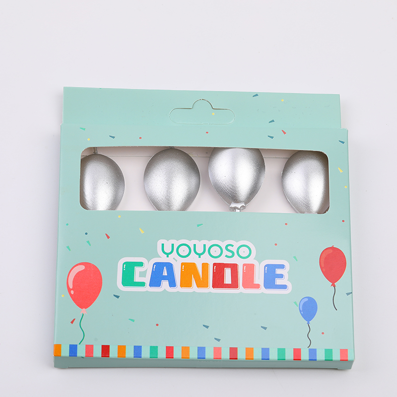 Silver Balloon Candle Set of 4-4pcs