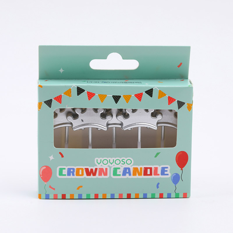 Silver Crown Candle-5pcs