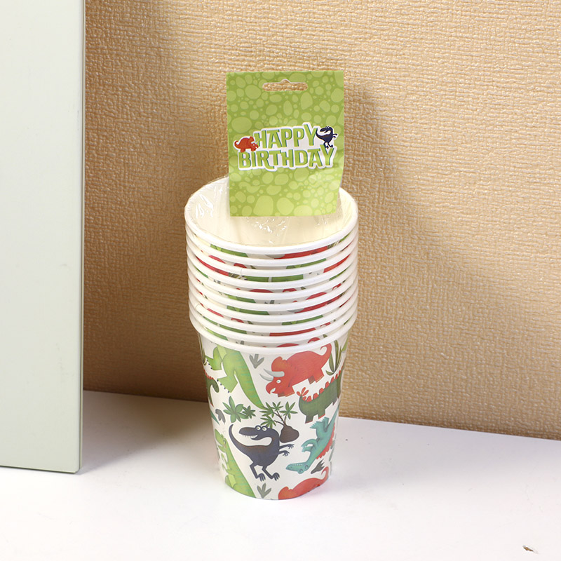 Party Dinosaur Paper Cups 10pcs
