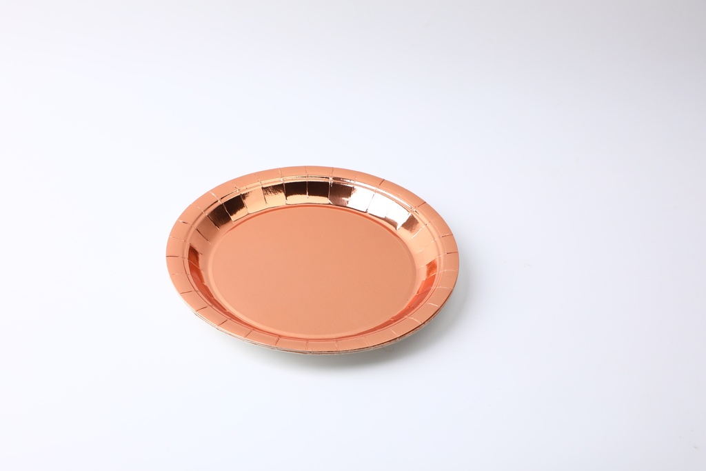 Party Series Rose Gold 9-inch Paper Plate-6pcs