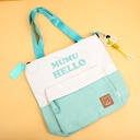 Simple english letter shopping bag-green