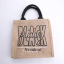 Casual linen handbag-black
