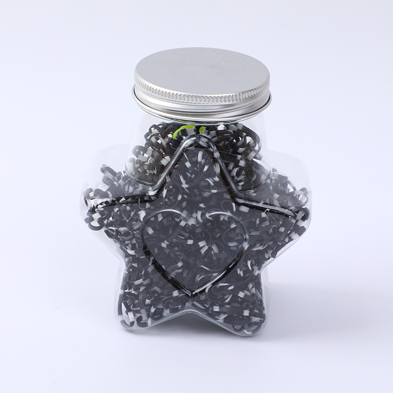 Disposable rubber band with star shaped bucket