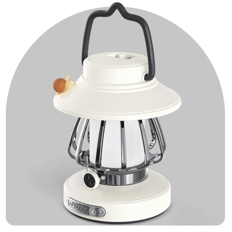 Snail vintage camping night light