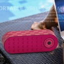 High-end imitation leather craft daily waterproof wireless speaker-red