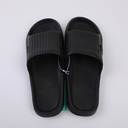 Striped comfortable men's household slipper black size 43-44