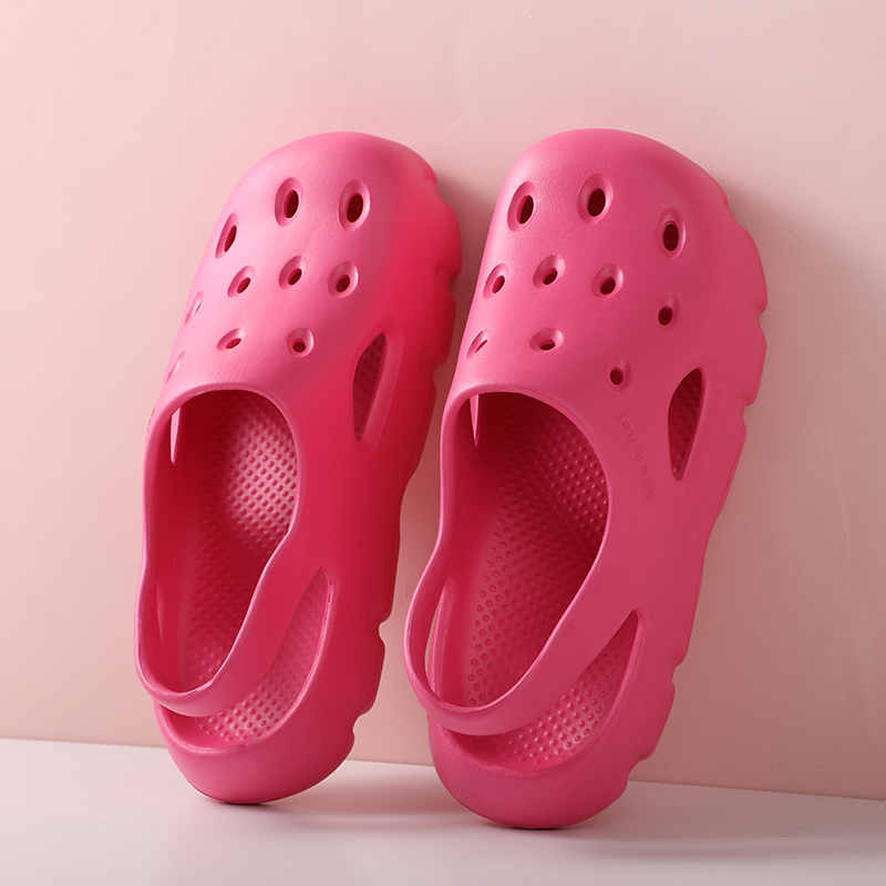 Simple garden hole sandals peach pink size 40-41