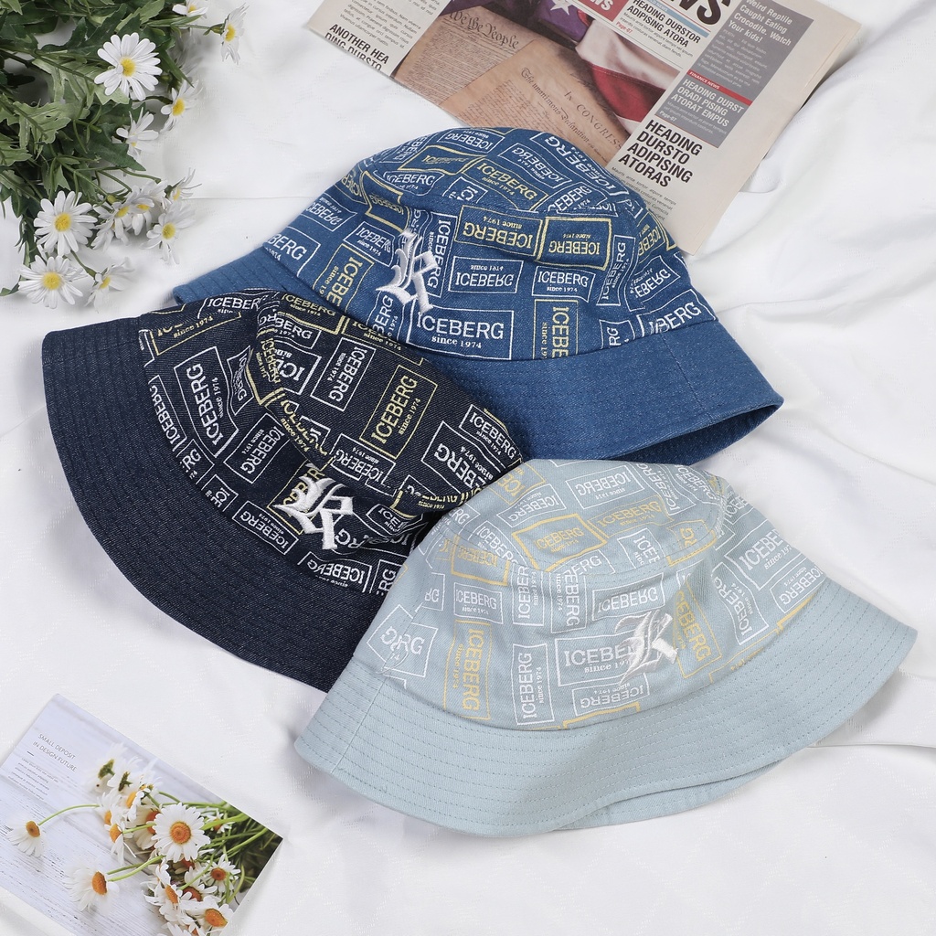 Inwrought printed pattern fisherman hat-light blue
