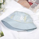 Inwrought printed pattern fisherman hat-sky blue