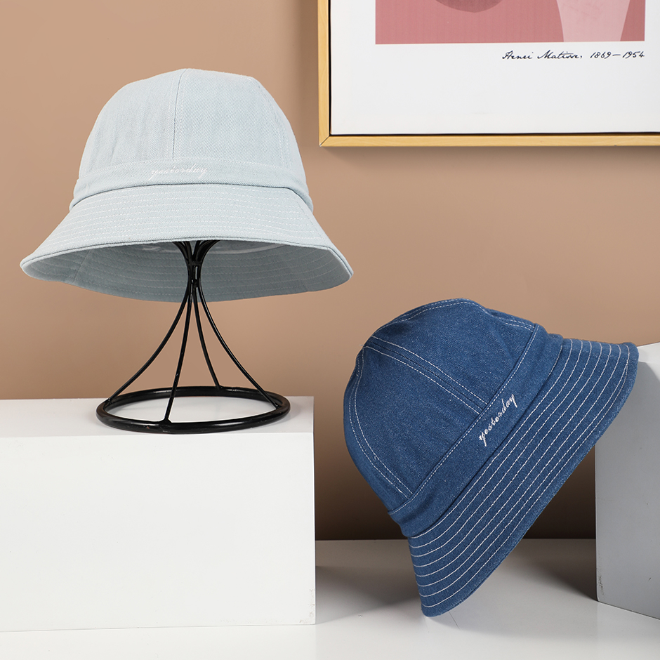Denim fishermans hat-dark blue