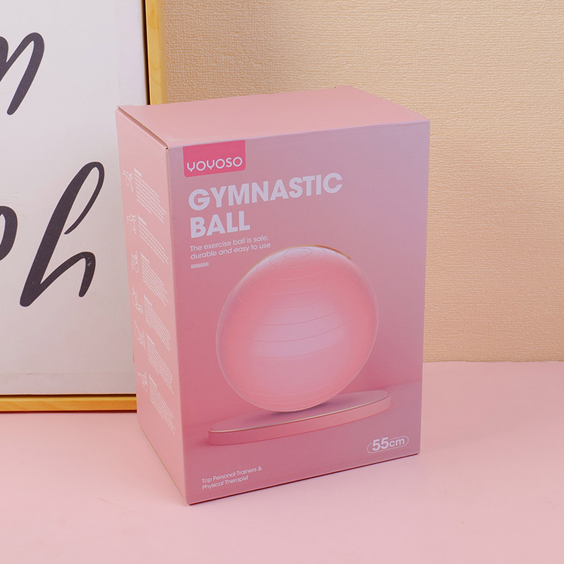 Yoga ball pink with pump 55cm
