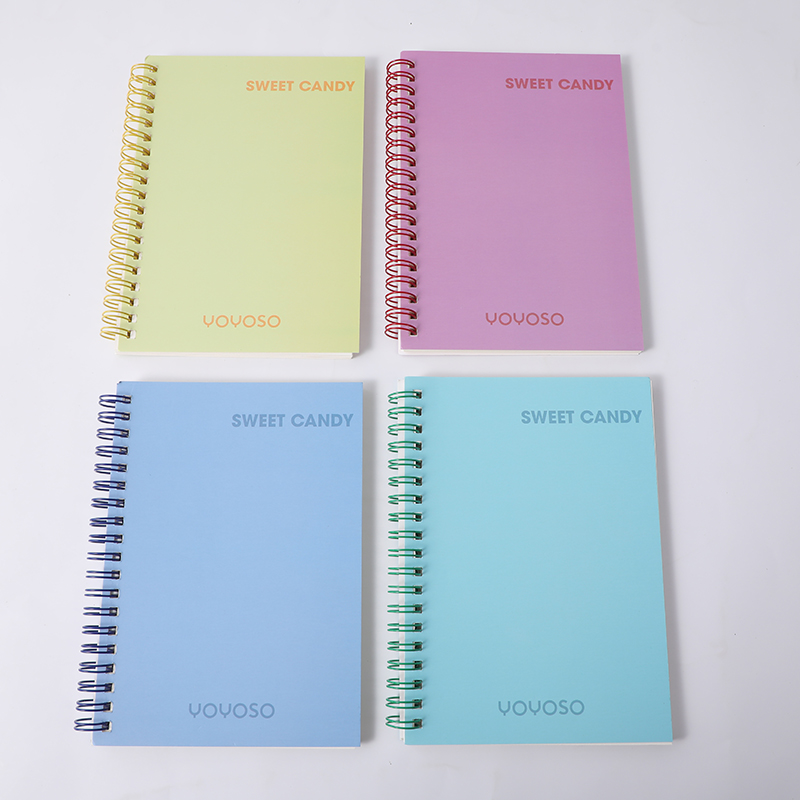 Rainbow candy silicone coil notebook B6