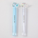 Crystal single-horned whale gel pen-black