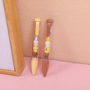 Little bear cheese stackable gel pen-blue