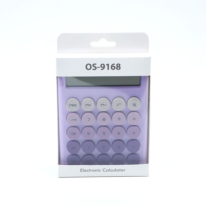 Gradient Color 12-digit Gift Calculator (3A without Battery) KK-9186