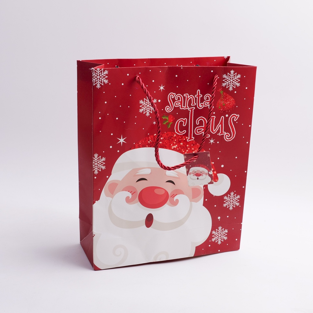 Christmas Series - Santa Claus Vertical Medium Gift Bag
