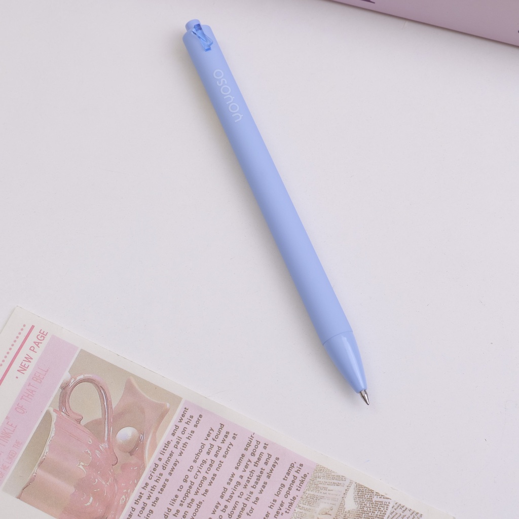 Light blue frosting minimalist neutral pen - blue core 0.5mm