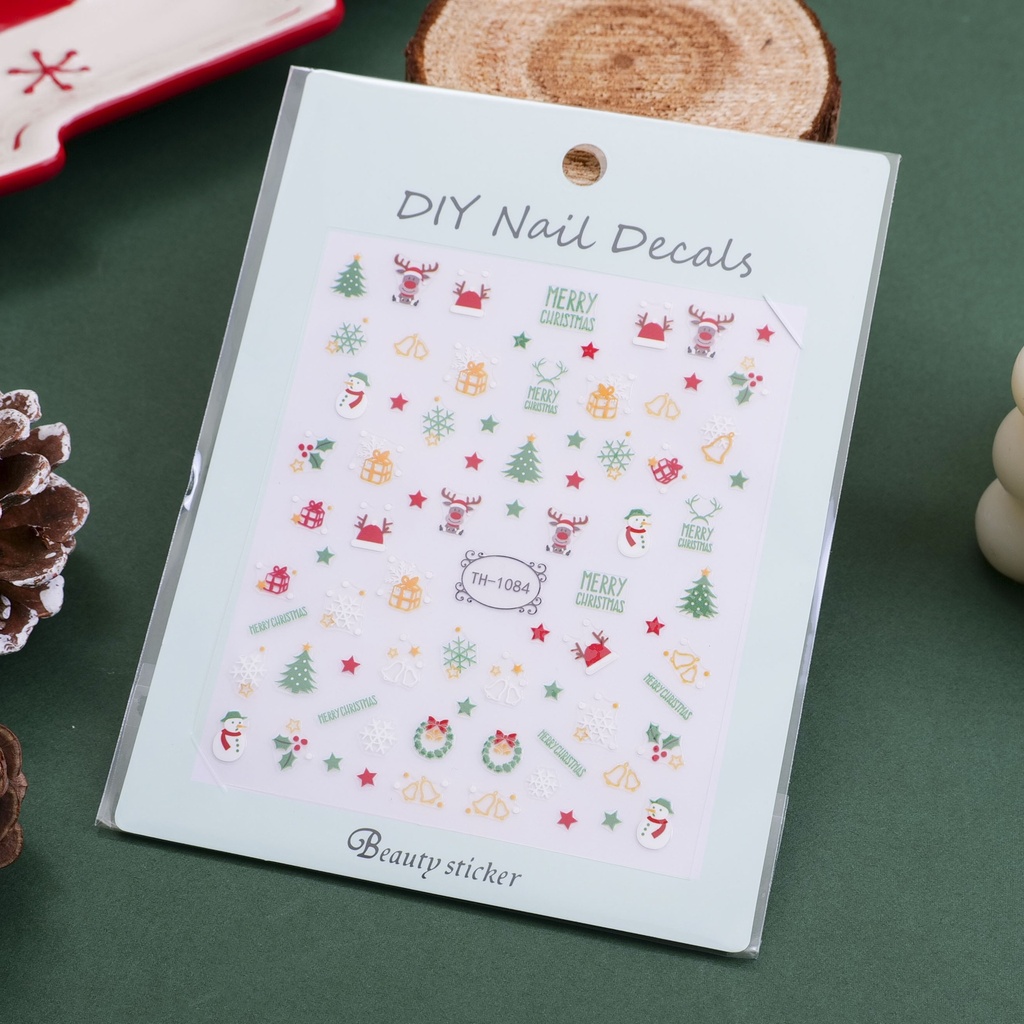 Christmas series -Joyful Color Festival Nail Stickers