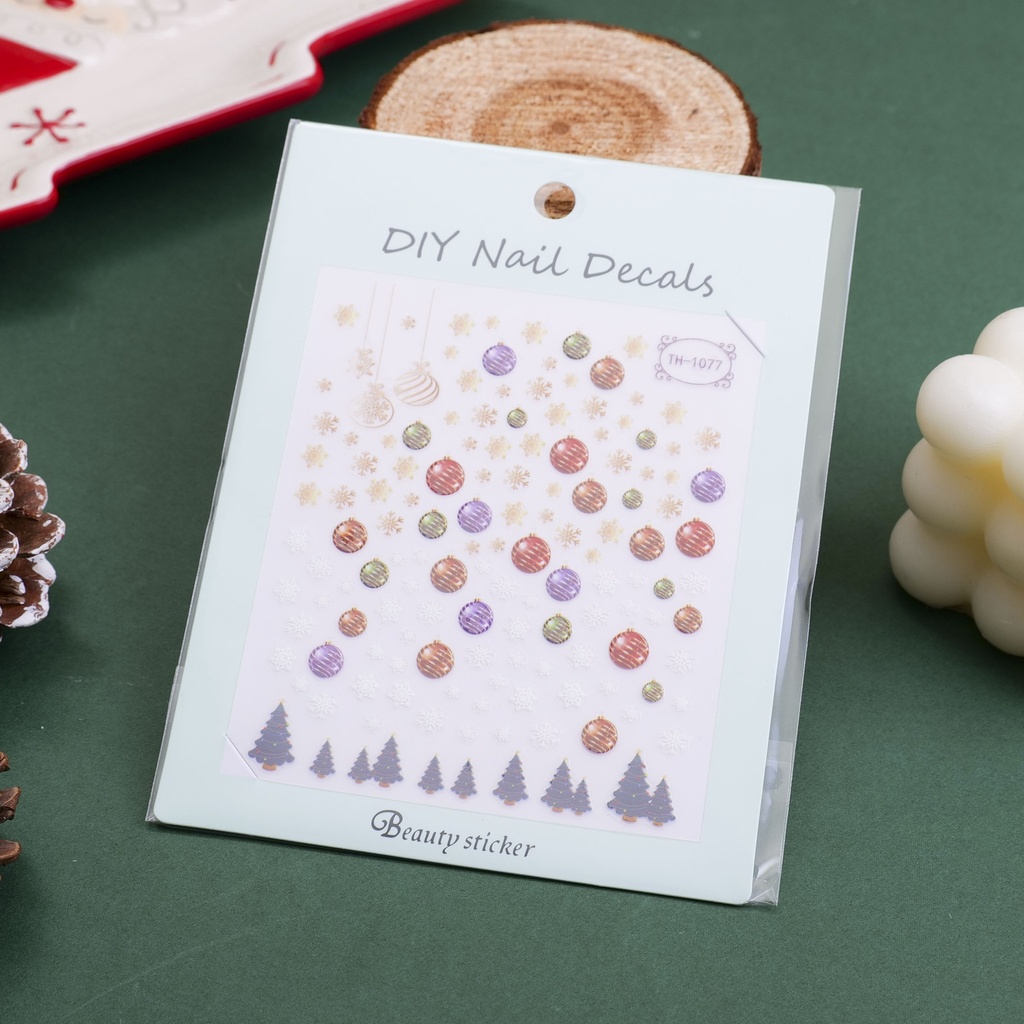 Christmas series -Frost Bell Winter Christmas Nail Stickers