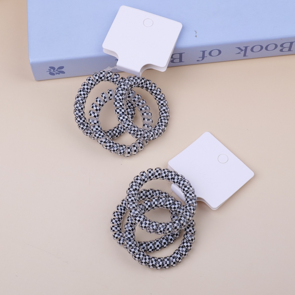 Leopard Print twist rubber band -3PCS