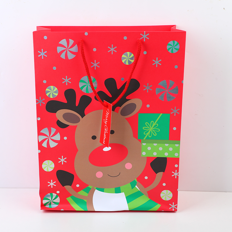 Snow night christmas series vertical gift bag-S