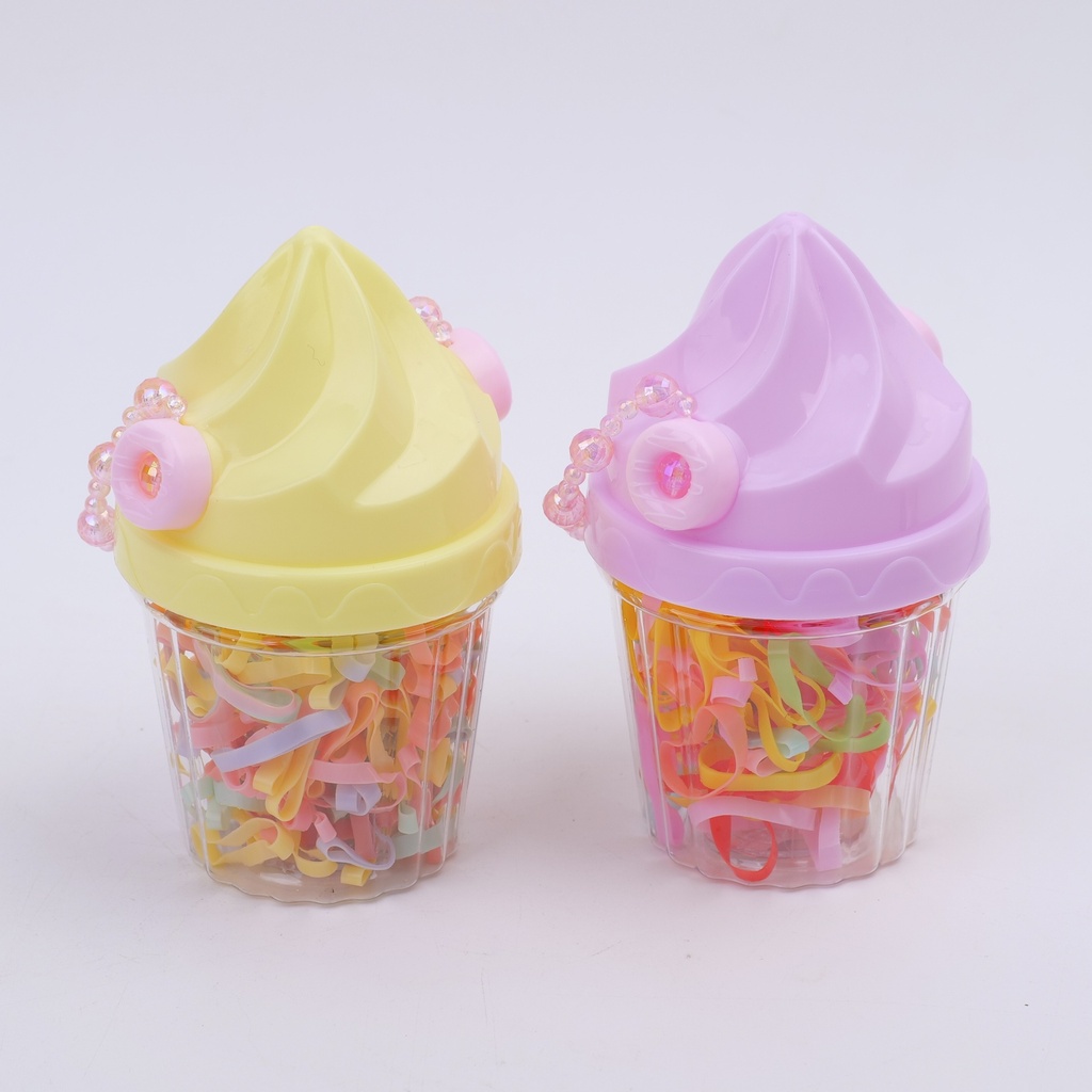 Ice Cream Bucket-packed Disposable Hair Tie