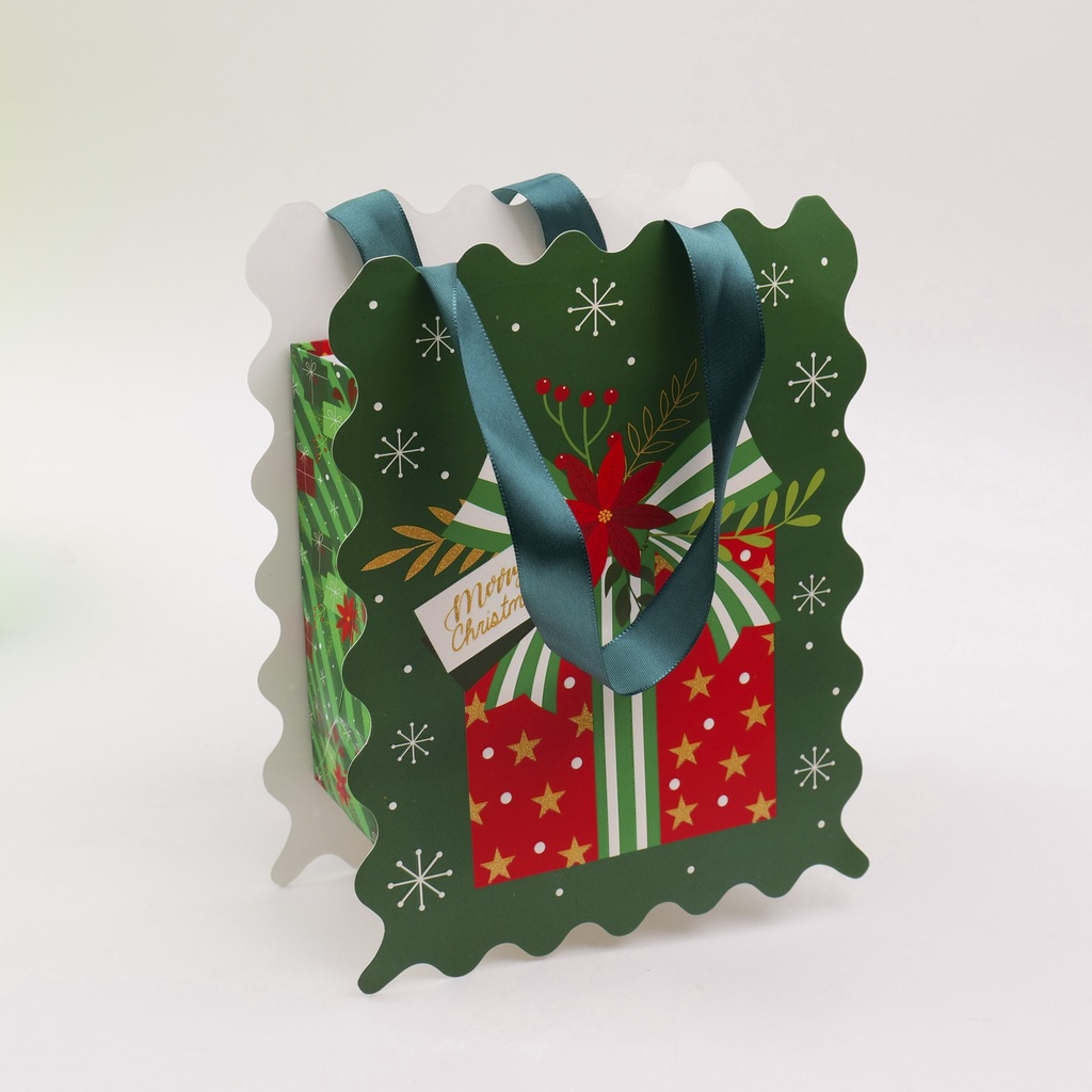 Christmas Series - Stylized Gift Bag in Green