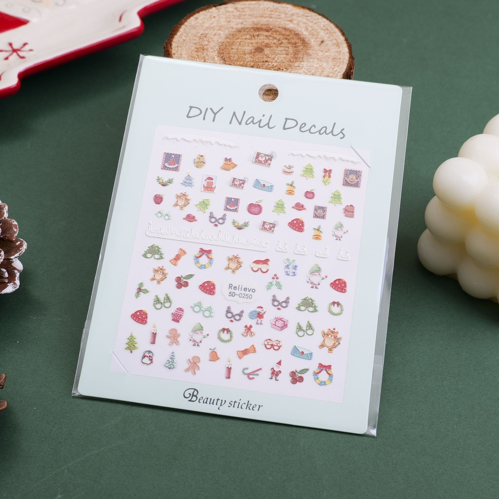 Christmas series -Iridescent Postal Affection Nail Stickers