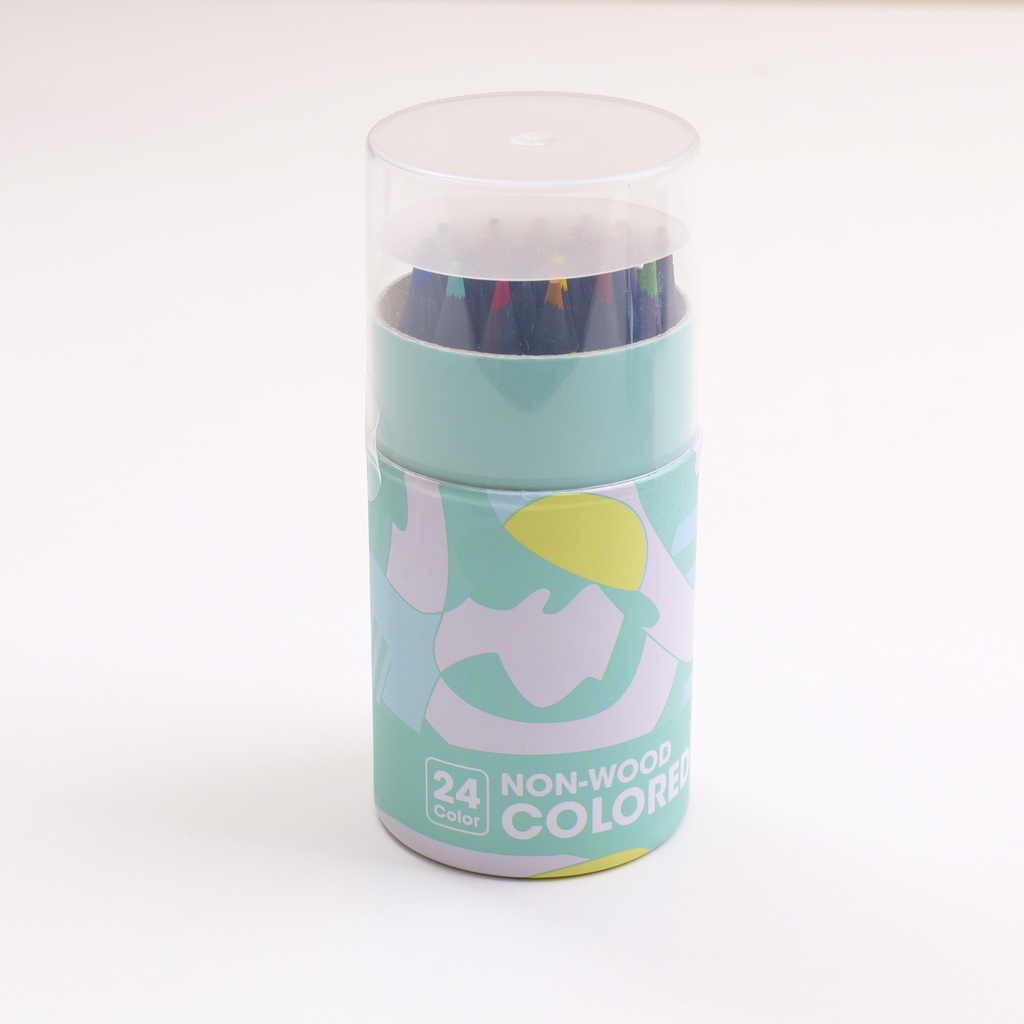 YOYOSO Custom Blue Series - 24 Color Short Barrel Non-Wood Colored Pencils