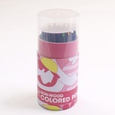 YOYOSO Custom Pink Series - 24 Color Short Barrel Non-Wood Colored Pencils
