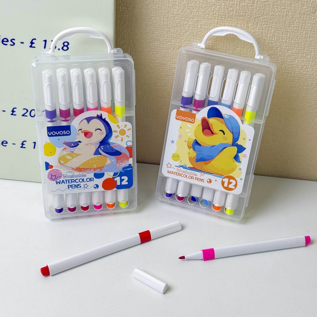 204 New Triangle Mini Watercolor Pens ZS285-12PCS